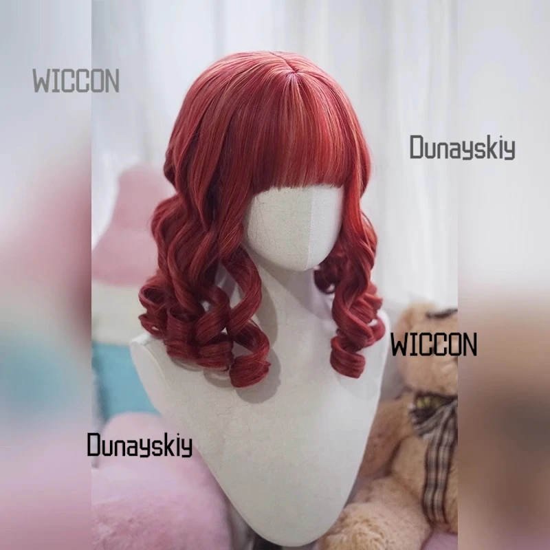 Wig Ikal Romawi Gaya Boneka Lolita Topi Penuh Emas Sampanye Potongan Rambut Keriting Panjang Antik/Romantik Cosplay Keanggunan Gotik Halloween