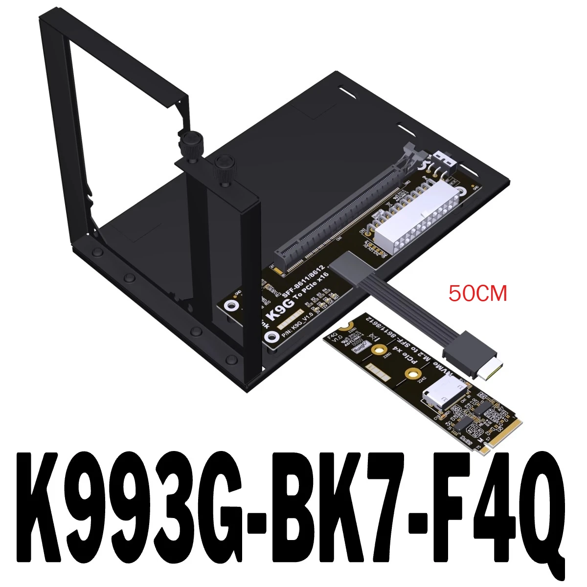 Oculink EGPU PCIe 5.0 X4 128Gbps for Laptop External Graphics Card GPU Dock Notebook GEN5 M.2 NVMe to PCIe X16 SFF-8611 ATX image 3