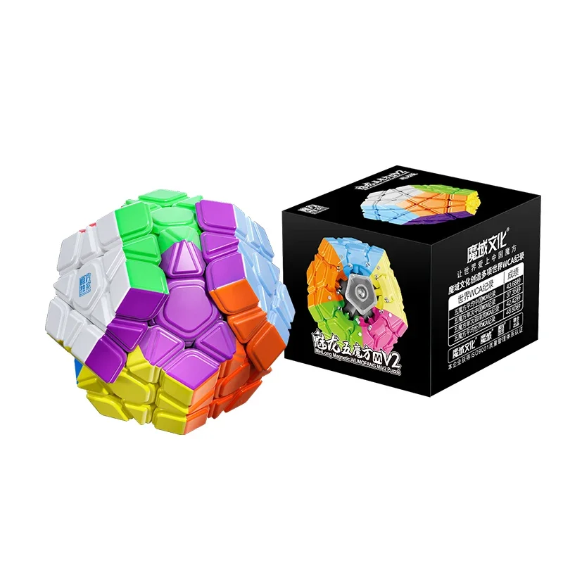 MoYu-Cube Magique Magnétique Megaminx V2, 3x3 Dodécaèdre, Puzzle de Vitesse Professionnel, Jouet Cubing 12 Faces, Spécial