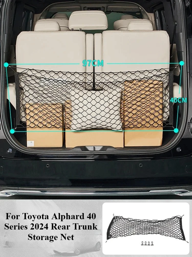 

For Toyota Alphard/Vellfire 20/30/40 Series Car Trunk Storage Net Pocket, Trunk Storage Bag Modification Car Interior Accessorie
