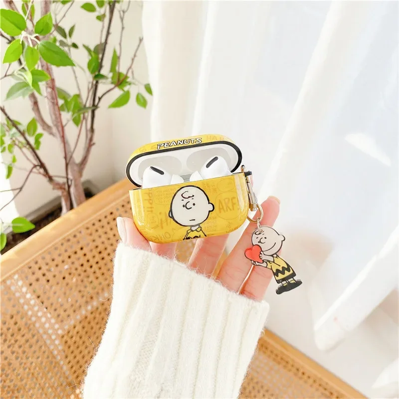 Snoopy Earphone Cases for Airpods 1/2 3 Pro Cute Airpods Case Headphones Case Protective Case for Apple Airpods Pro2 PVC Covers