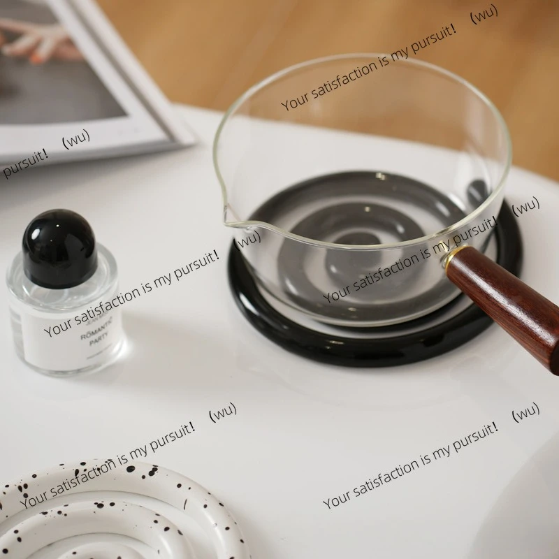 Ceramic spiral dining table mat, pot mat, anti-scalding and heat insulation , high-value creative household casserole