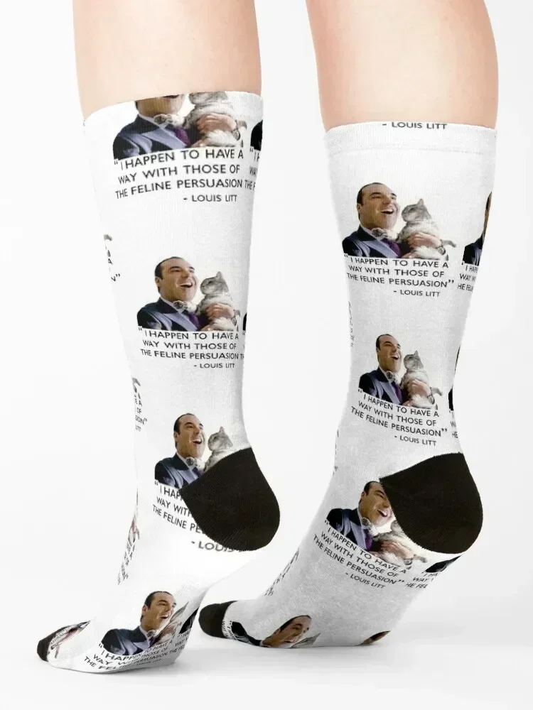 Louis Litt cat Socks cartoon floor Men's FASHION Socks Male Women's