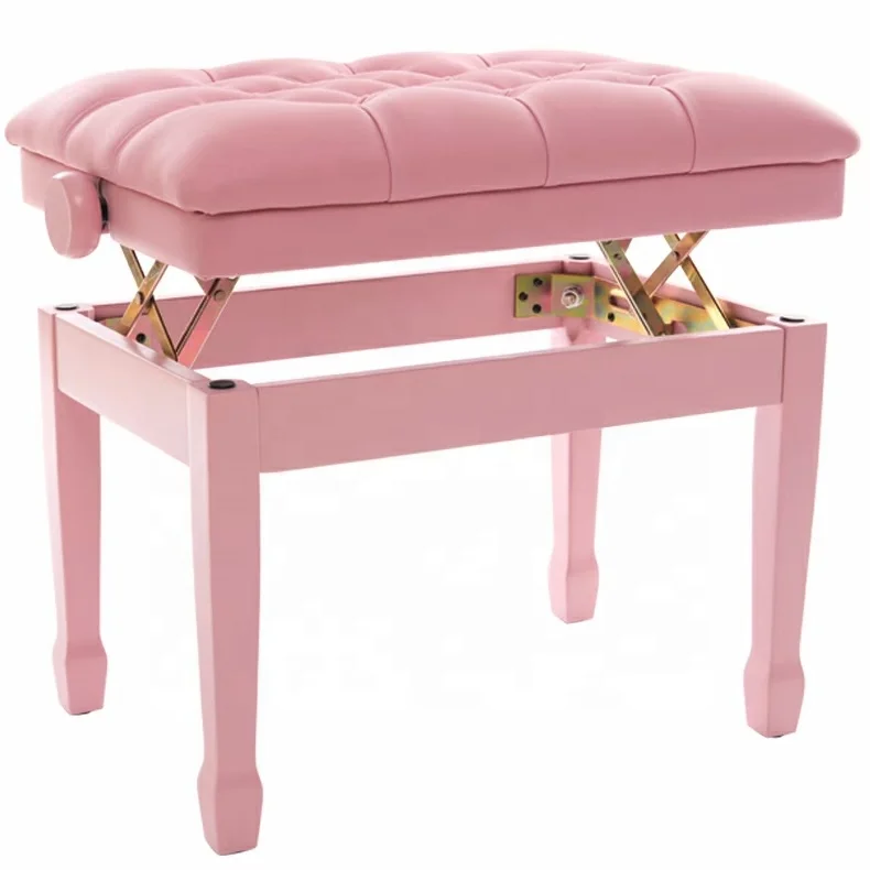 Hydraulic Adjustable Piano Bench PU Cushion Height Adjustable Piano Stool For Home Practice Electronic Keyboard  Accessory