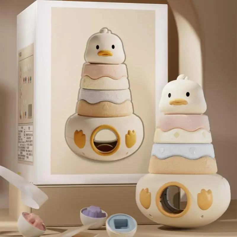 حلقات التراص للأطفال، لعبة برج تعليمية ممتعة وتفاعلية، حلقات ملونة للأطفال الصغار A2UB #2