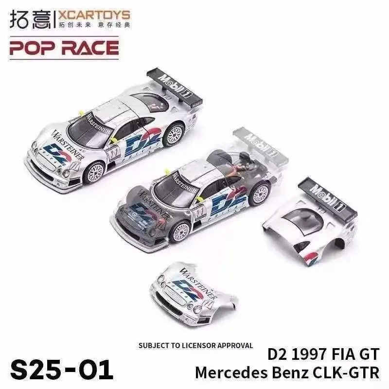 Tuoyi Diecast 1:64 Mercedes-Benz CLK GTR FIA GT 1997 S25-01 Car Model, Mercedes-Benz Play Vehicles Collectible Model Cars Toy view 4