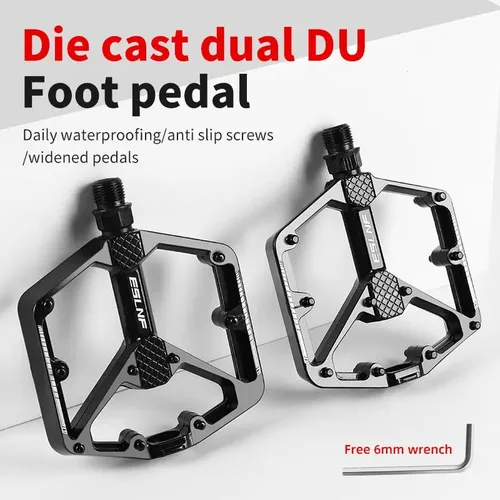 ESLNF Universal ciclismo ultraligero pedales de bicicleta de montaña MTB sellado 4 rodamientos Pedal de aleación de aluminio accesorios de bicicleta al aire libre