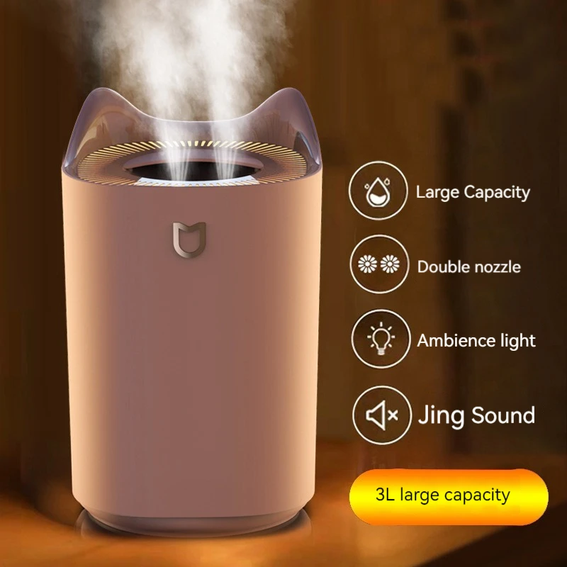 New 3L dual nozzle humidifier USB large capacity home silent bedroom office air K7 humidifier as a gift for girlfriend