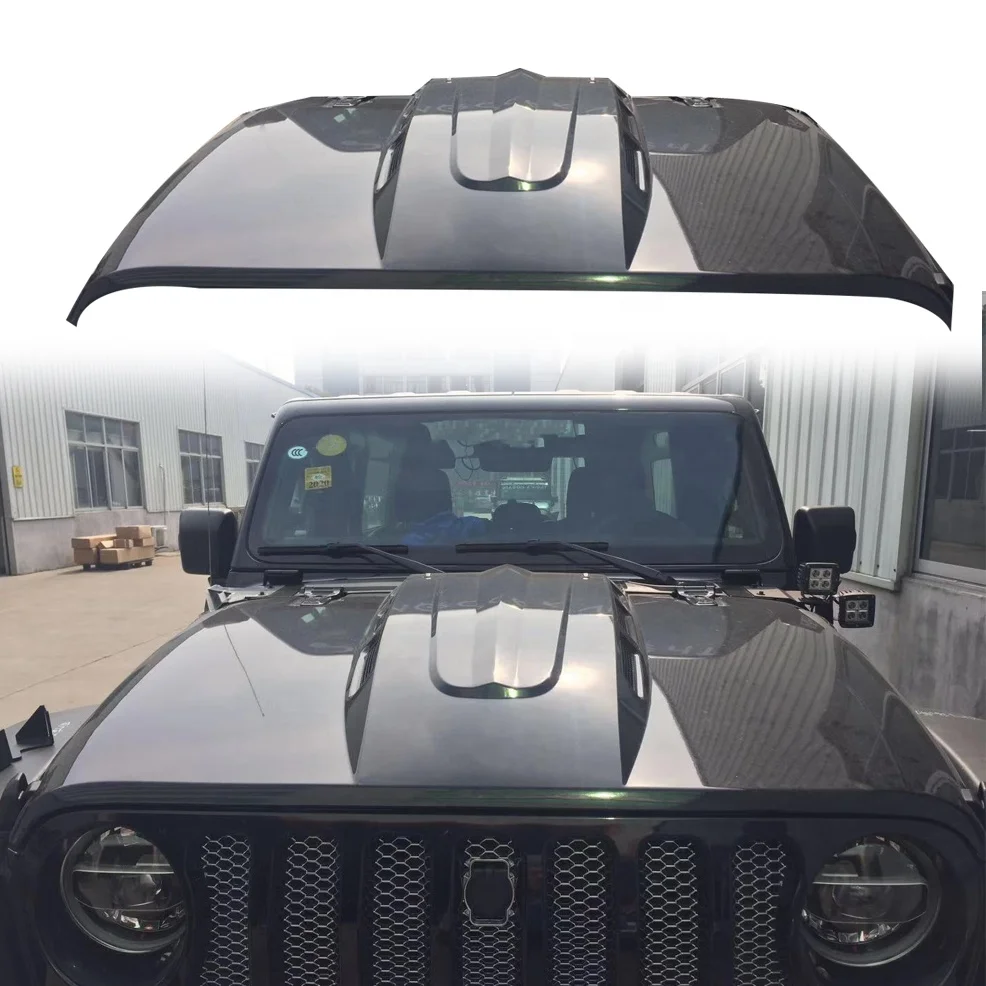 black engine hoods for jeep for wrangler JL 2018+ car accessories