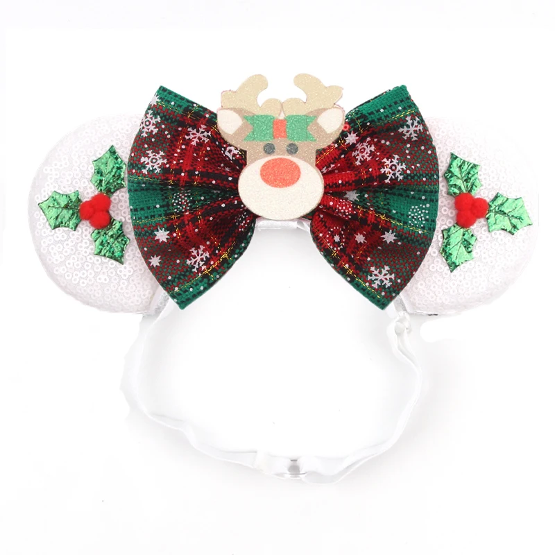 New Classics Christmas Mouse Ears Headwrap Baby Festival Sequin 5\