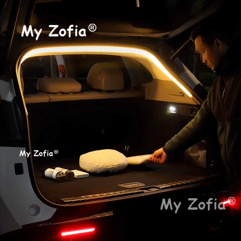 Zeekr 7X 2025 2026 자동차 뒷 트렁크 LED 라이트 바 스트립 트렁크 장식 램프 스트립 자동 조명 액세서리 썸네일 2