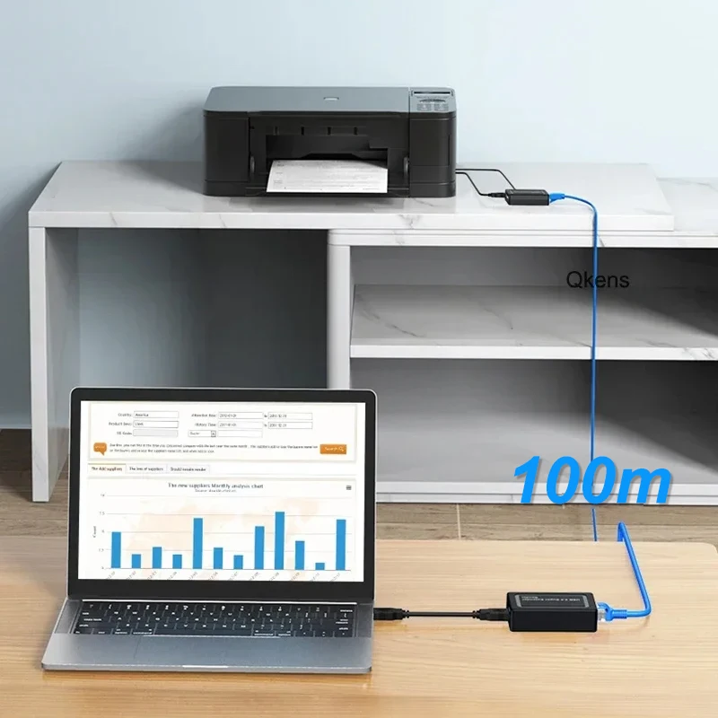 

Супер-удлинитель USB 2.0 через кабель RJ45 CAT6, 100 м, 2-портовый USB 2.0 хаб-адаптер для ПК, веб-камеры, USB-камеры, принтера, USB-накопителя, клавиатуры, мыши