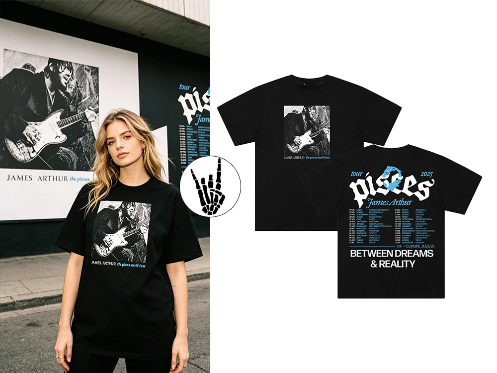 2026 Summer Retro Men's Pure Cotton T-shirt with Rock-style Metallic Print Women's Round Neck Street Fashion Short-sleeved Top