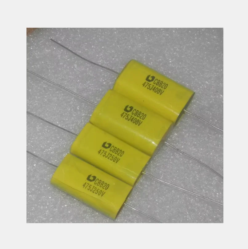 4 unids/lote nuevo original CBB20 250V 4,7 UF 400V 4,7 UF dc MPA MKP condensador de película axial de orificio pasante