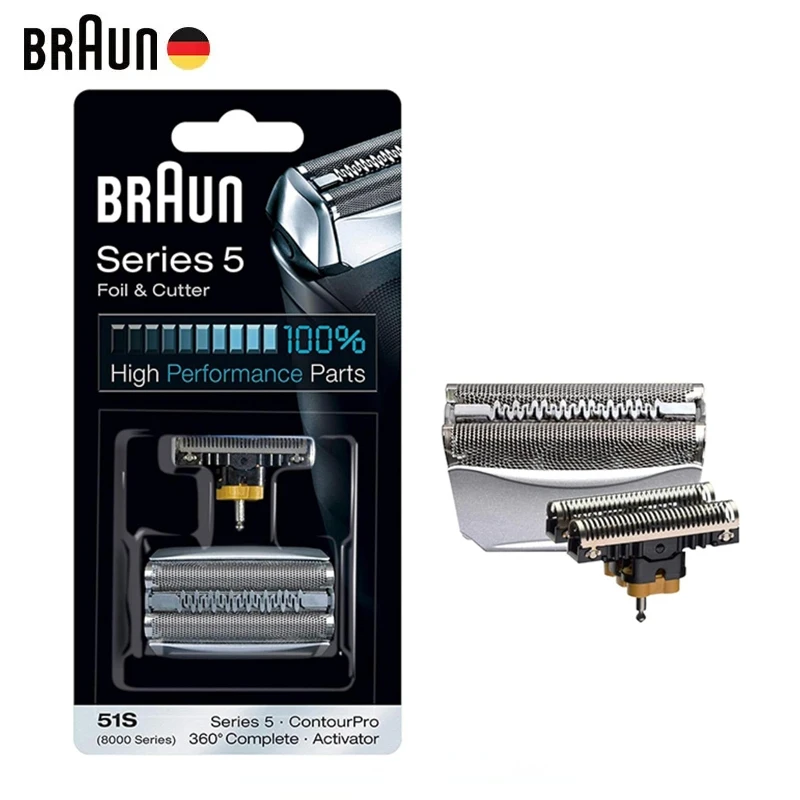 Braun 51S Shavers Heads Replacement Foil Cutter Blade for Electric Razor Series 5 8998 8595 8590 5643 5644 5645 590cc 570cc 570