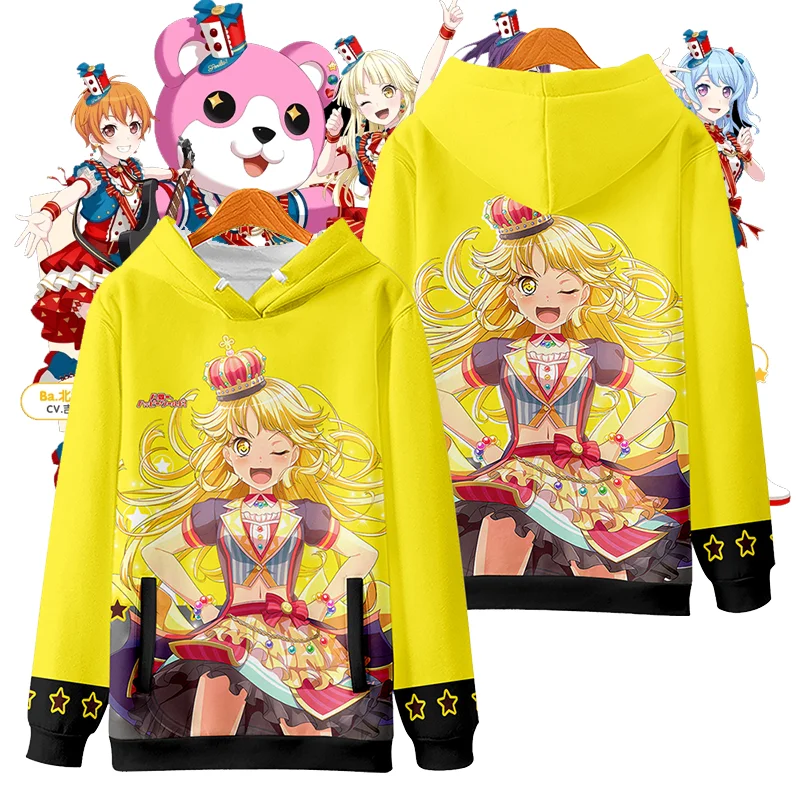 BanG Dream! Hello Happy World Hoodies 3D Print Anime Sweatshirts Men Women Harajuku Tracksuit Pullover Oversized Y2k Hoodie Coat