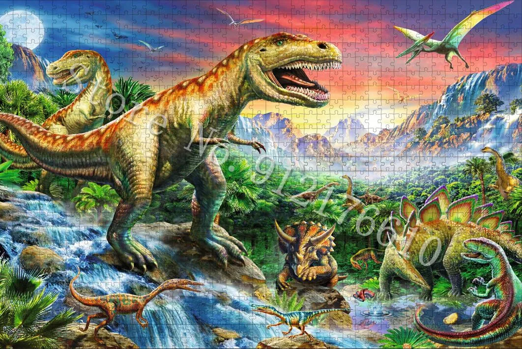 Cartoon 300/500/1000 Pieces Jigsaw Puzzle The Good Dinosaur Disney Toys Family Game Decompress Educational Print Puzzles