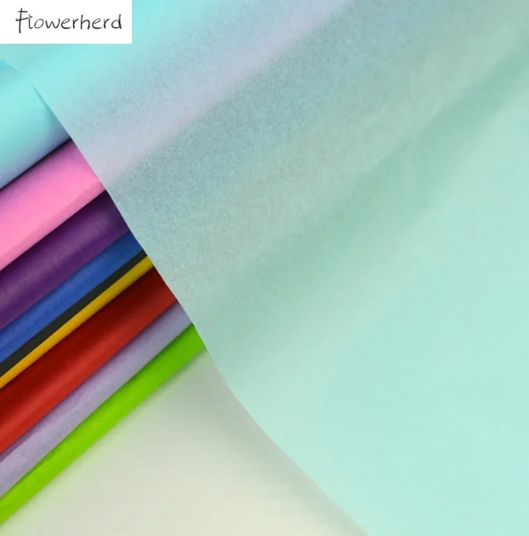 100pack/lot 50x70cm DIY Tissue Paper Craft Paper Clothing Packing Flower Bouquet Wrapping Paper Gift Packaging Scrapbook Paper