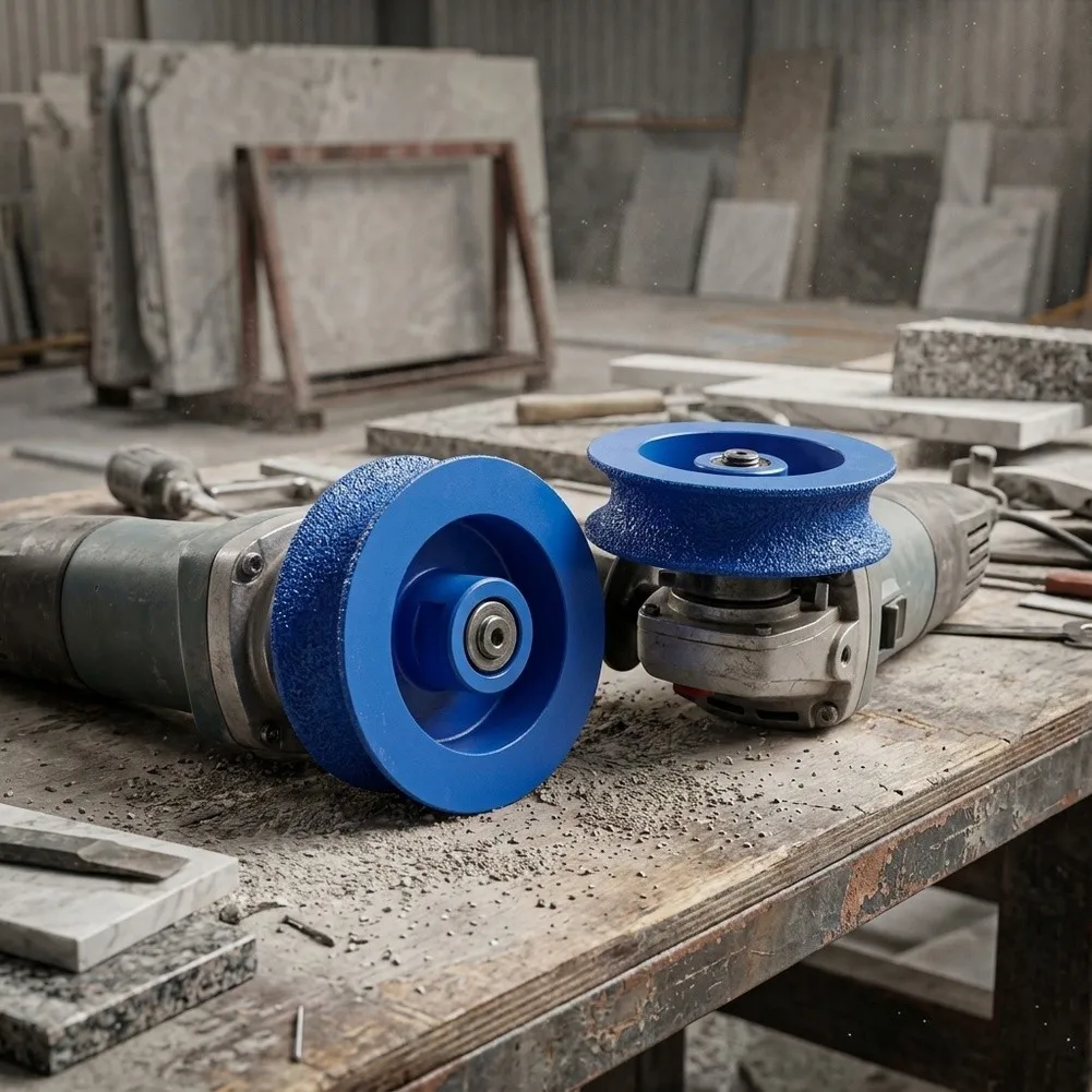 Marble Chamfering Tool Stone Grinding Wheel Semi-circular Profile Design Low Noise Operation For Wet And Dry Use