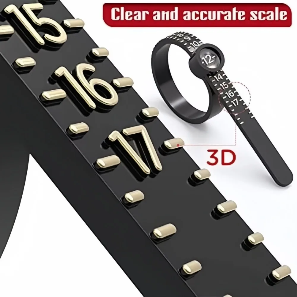 Ring Ruler Measuring Instrument Magnifying Glass Finger Size Screening Coil for Professional Reusable Ring Size Measuring Tool