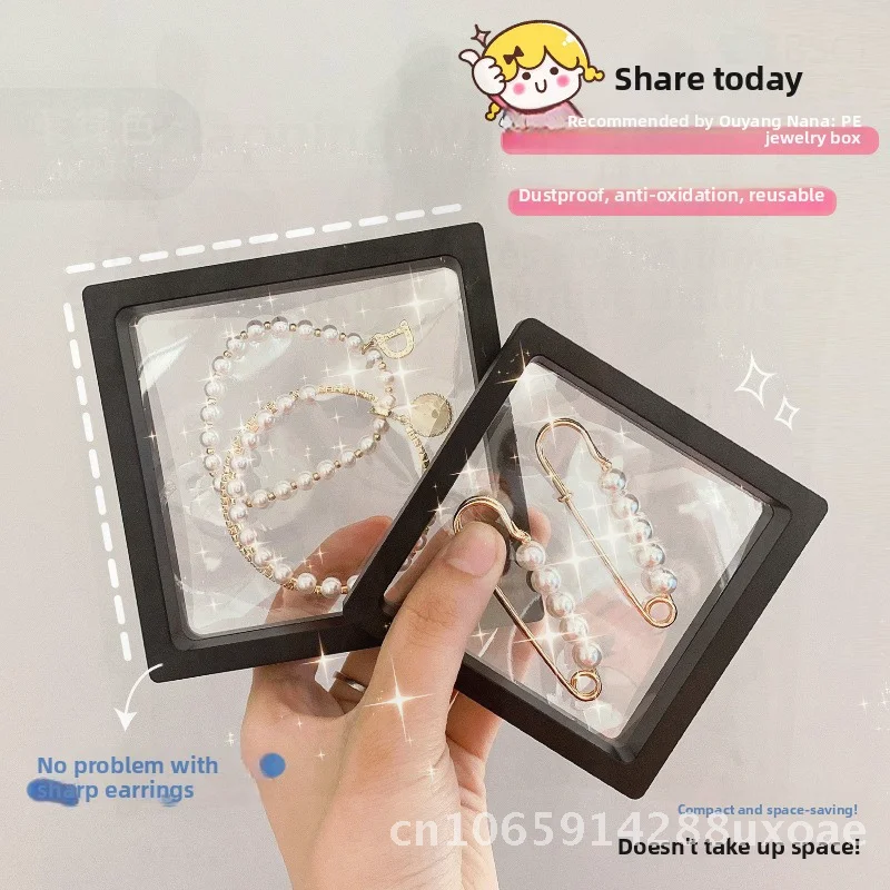 

Transparent Elastic Wearable Armor Jewelry Box Bracelet Storage Display Case Foldable Stackable Dustproof Modern Minimalist