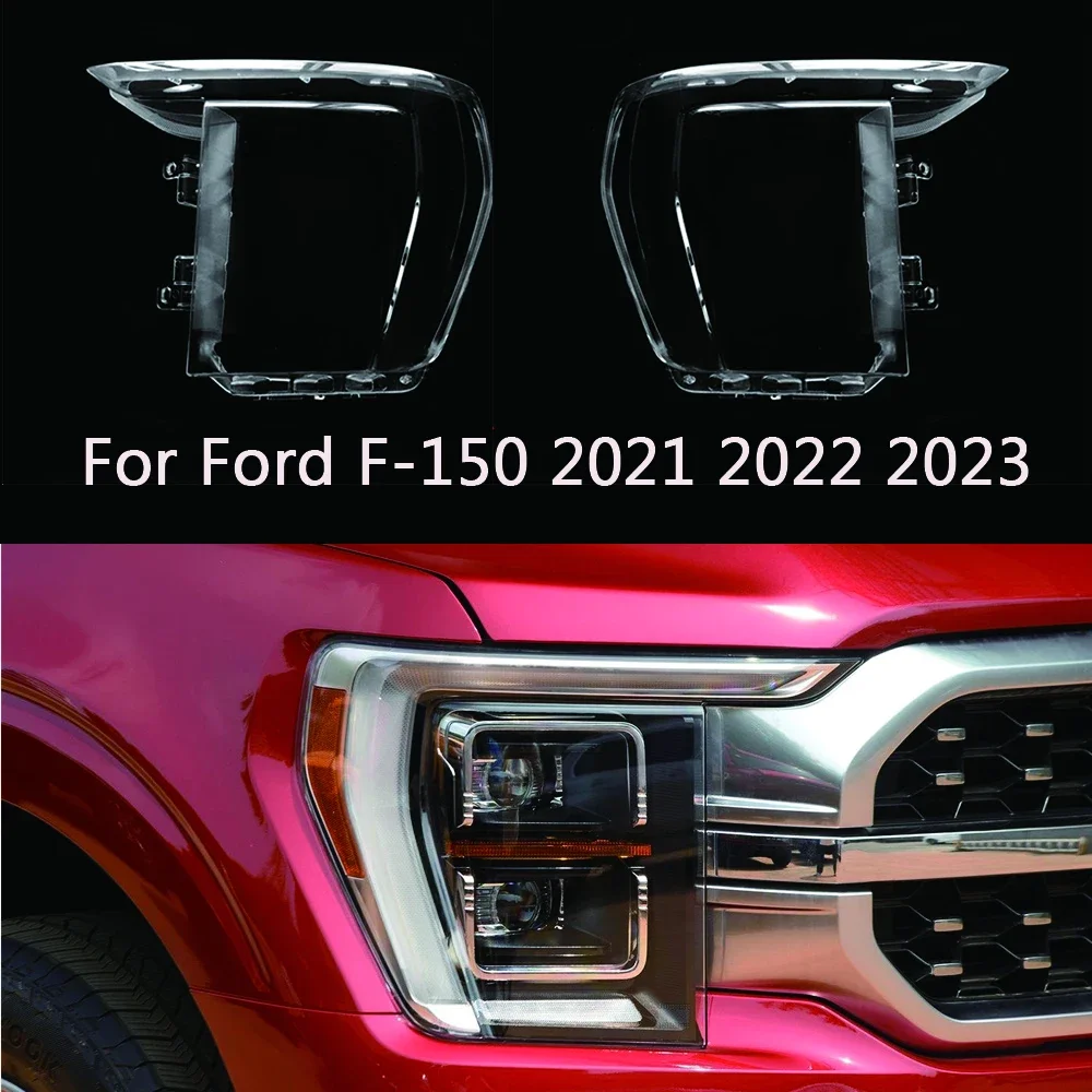 

For Ford raptor F-150 2021 2022 2023 Front Headlamp Cover Lamp Shade Headlight Shell Lens Plexiglass Replace Original Lampshade