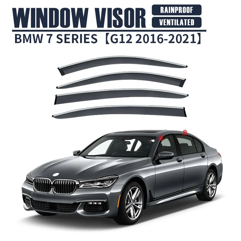 For BMW 7 Series   Window visor Weather Shield Side Window Deflector Car windshield weather shield Car accessories