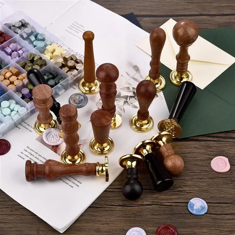 Replacements Long And Short Pear Wood Handles For Stamp Scrapbooking Stamps Wax Seals Tools And Accessories