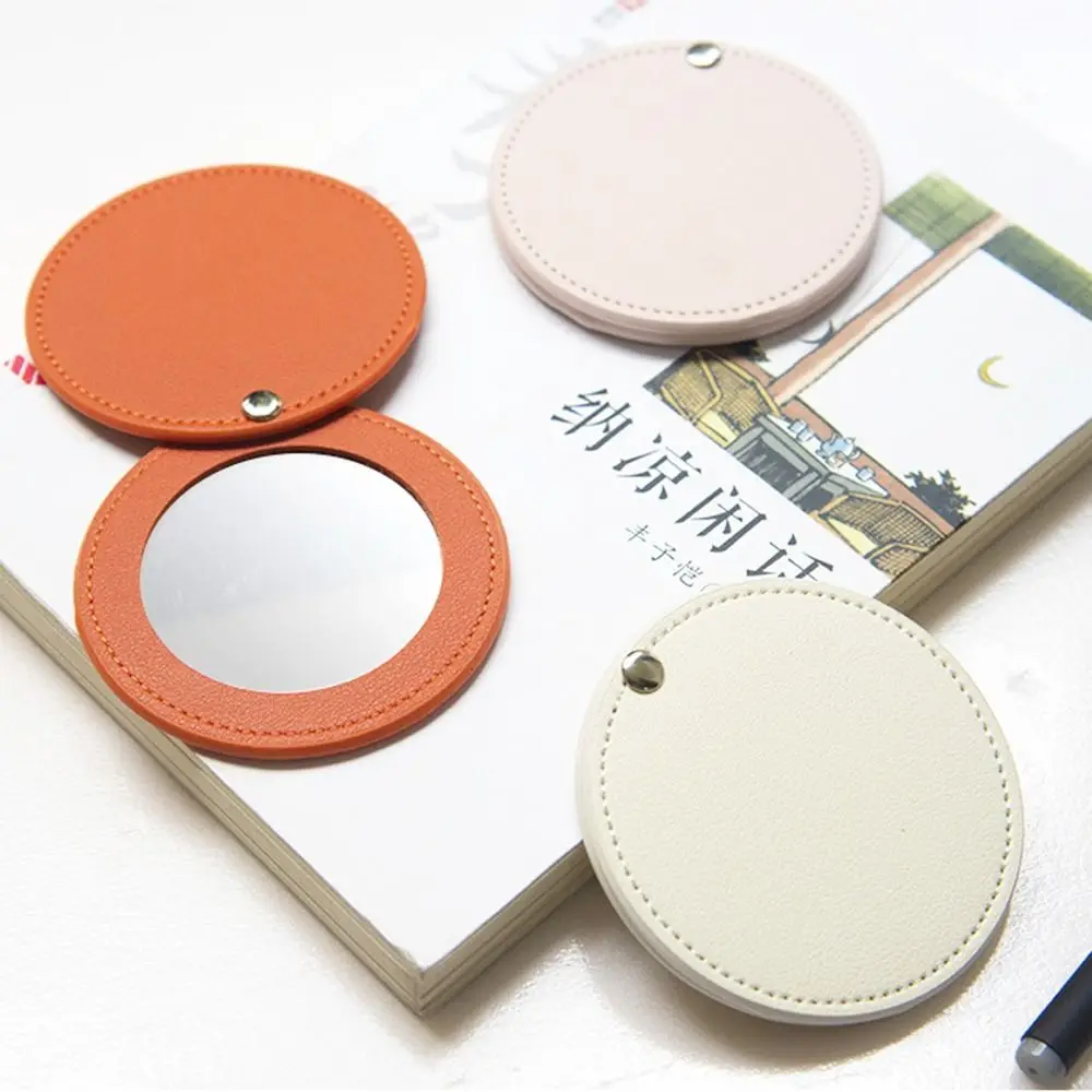 Mini PU Leather Gift for her Beauty Personalized Makeup Mirror Travel Accessories Compact Pocket Mirror Cosmetic Mirror