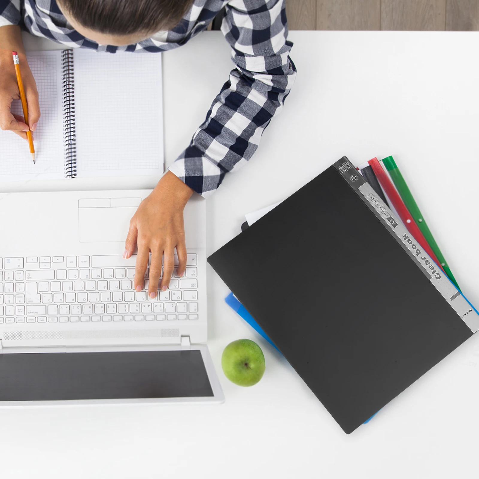 

A3 Large Capacity File Organizer Portfolio Folder Clear Pocket Pp Material Office Use Document Storage