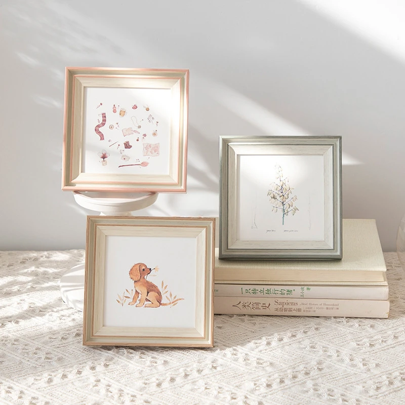 

2025 New beautiful resin photo frames, square and rectangular photo frames, various sizes, home decor, gifts, tabletop ornaments