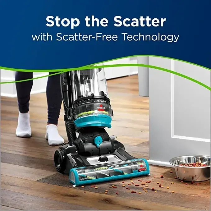 

Hot sales Automatic Cord Rewind Swivel Steering Powerful Specialized Pet Tools Swivel Rewind Pet Upright Bagless Vacuum Cleaner