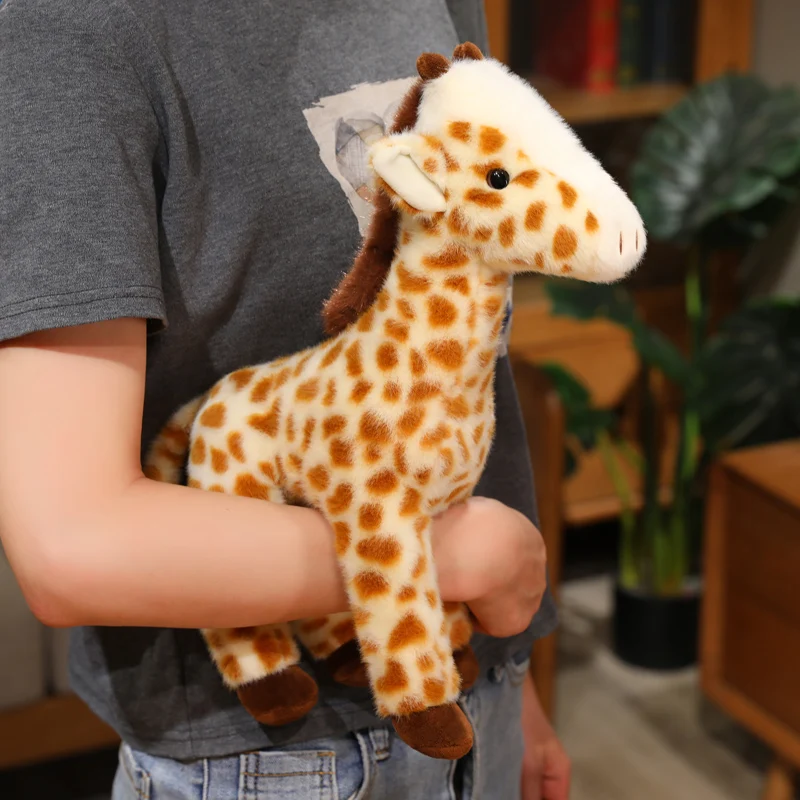 25/35 cm Simulation Giraffe Plüsch Lebensechte Gefüllte Puppe Hause Ornament Zoo Souvenir Geburtstag Geschenke – Detail 14