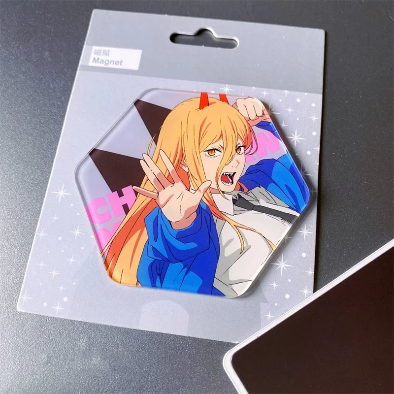 Anime Kettensäge Mann Denji Makima Power Hayakawa Aki Cosplay Prop Acryl Figur Modell Ornament Kühlschrank Magnet Zubehör
