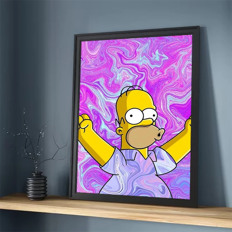 Wall Decoration for Home Decorations Classic Anime The Simpsoning Decorative Prints Wall Painting on Canvas Room Decor Poster