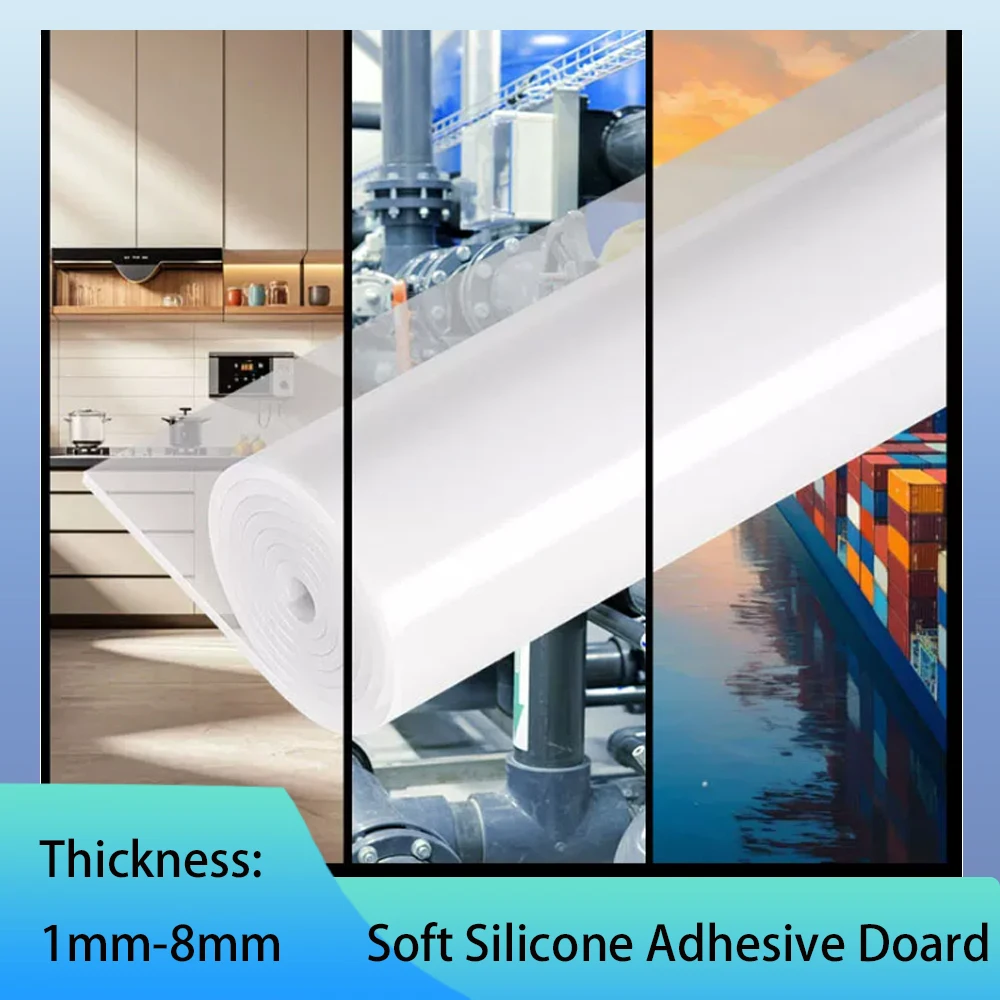 1Pcs Soft Silicone Adhesive Doard Low Hardness 5 °/10 °/20 °/30 ° High Elasticity Waterproof And Shock-Absorbing Sealing Gasket