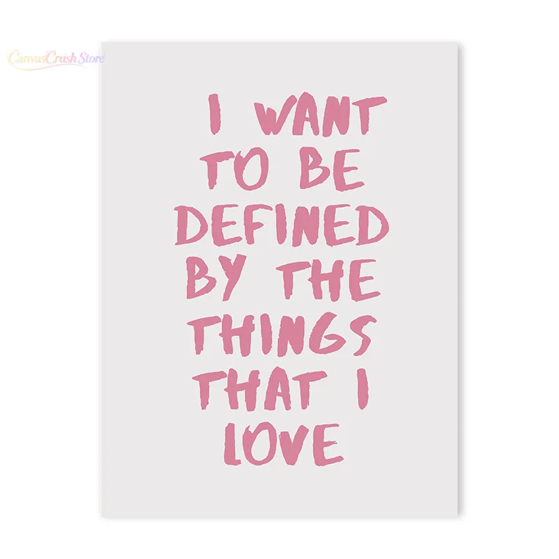 Pink Trendy Art Lyrics Poster Teenage Girl Dorm Room Cosy Canvas Wall Hanging Painter Residence Catch Angry Eyes Wall 2026