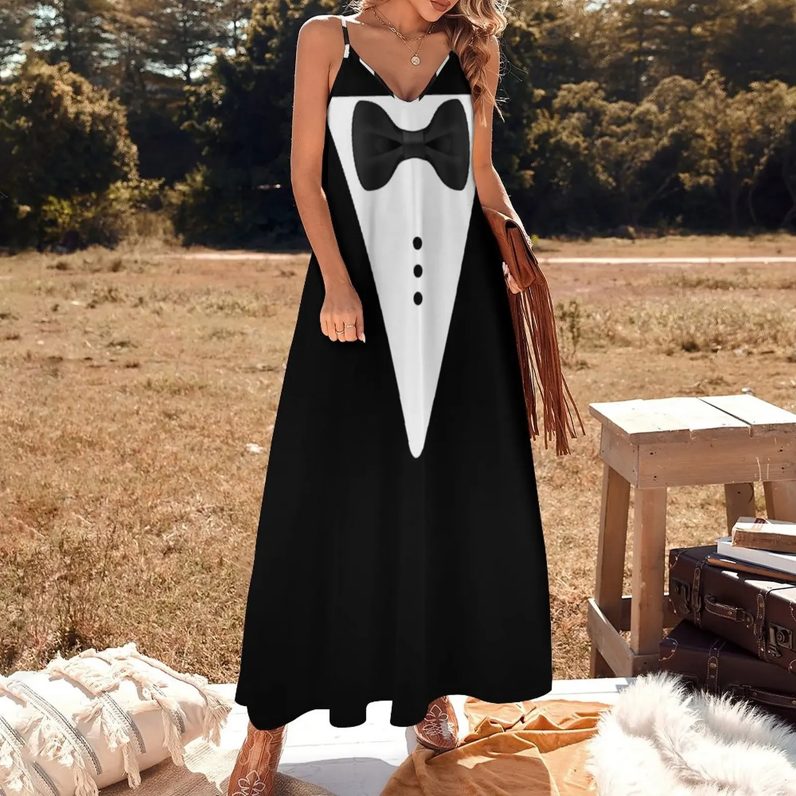 Tuxedo T-Shirt - Tux Tee Sleeveless Dress sexy short dresses daring Womens dresses dresses ladies 2025 summer