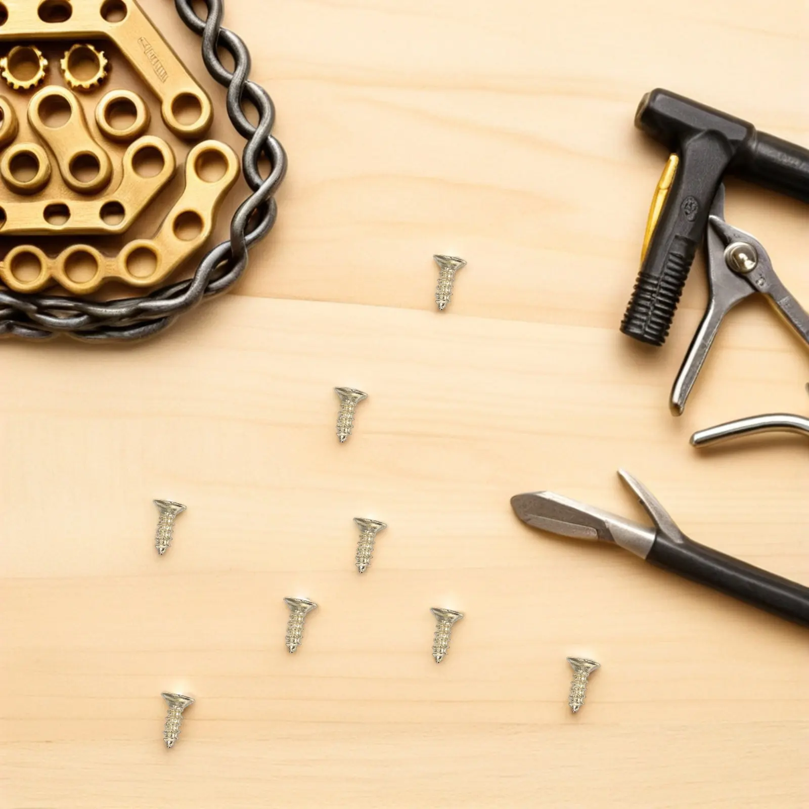4250Pcs Decorative Brass Countersunk Self Tapping Screws Mini Cross Head for Restoration Projects Cabinet Hardware Drawer Pulls