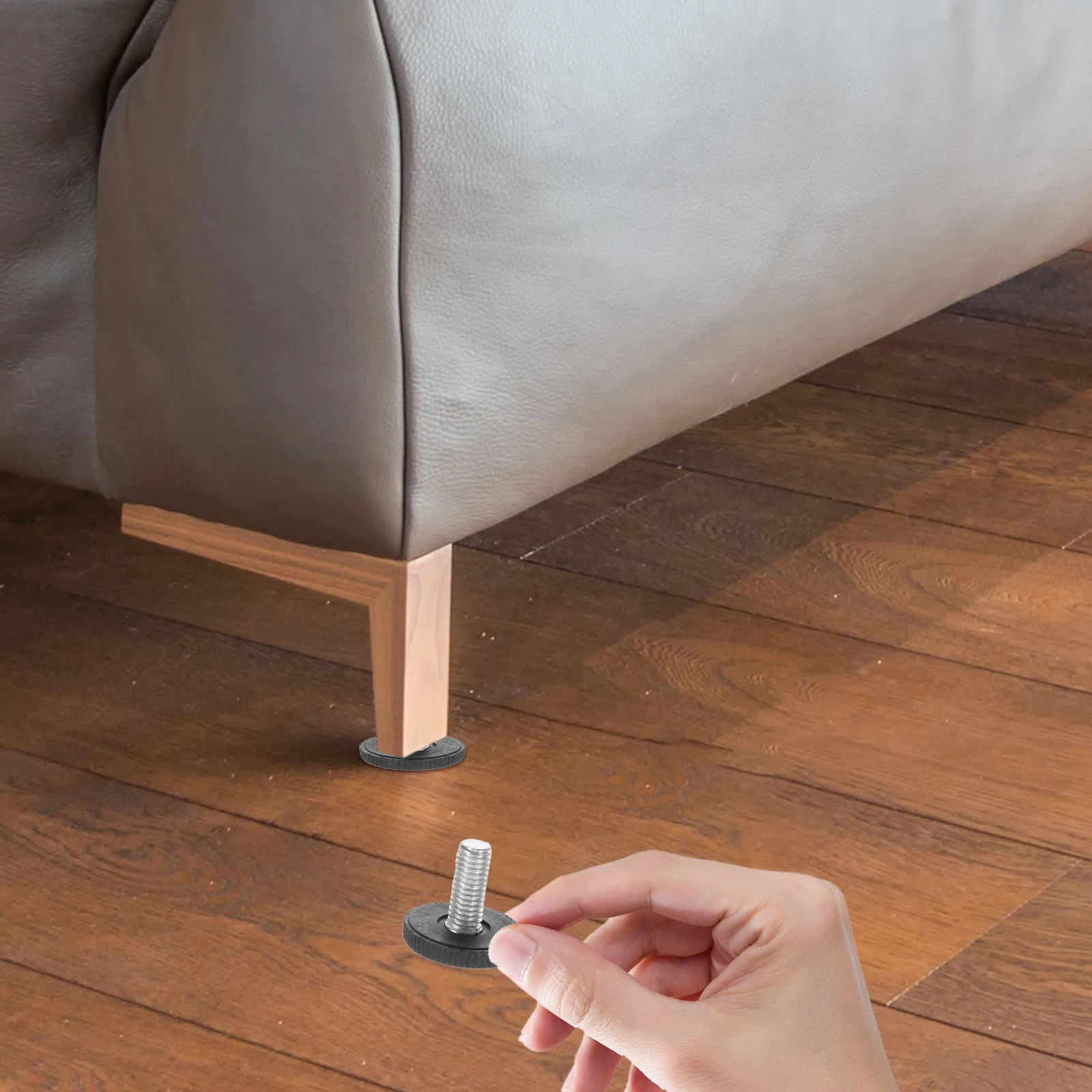 

24pcs Adjustable Furniture Feet Levelers Chair Floor Protectors Thread Risers Table Stabilizer Height Adjustable Plastic