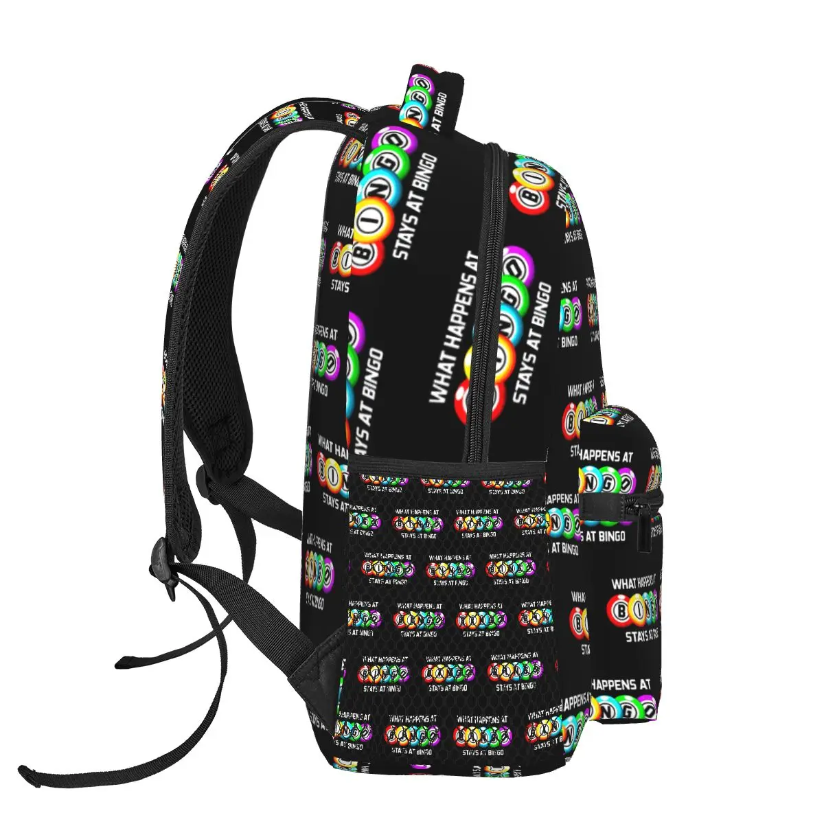 ما يحدث في حقيبة الظهر Bingo رائجة البيع Daypack سعة كبيرة للأولاد والبنات حقيبة كتب مدرسية حقائب كتف للرجال والنساء