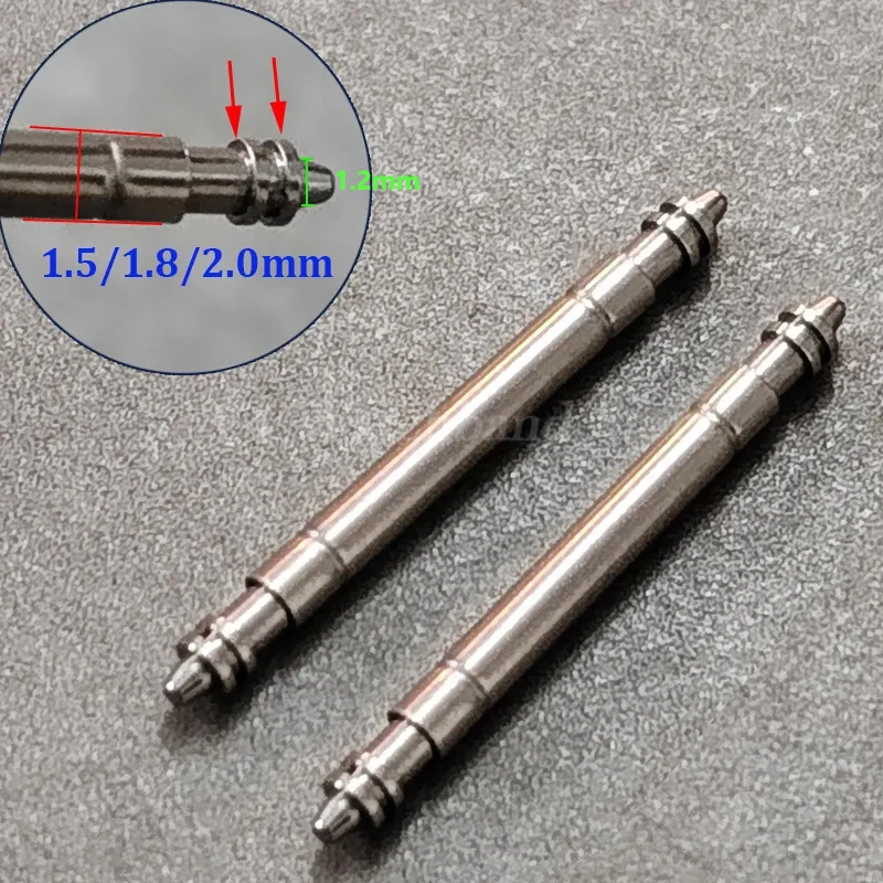 316L Stainless Steel Big Fat Spring Bar High Quality 1.5mm 1.8mm 2.0mm Diameter Thickness Durable Spring Shaft Lug 5pcs Pin