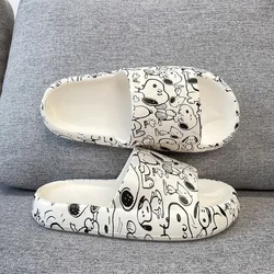 New Snoopy Slippers Kawaii Girls Home Cartoon SandalsStudent Non-Slip Outdoor Slippers Couple Gifts