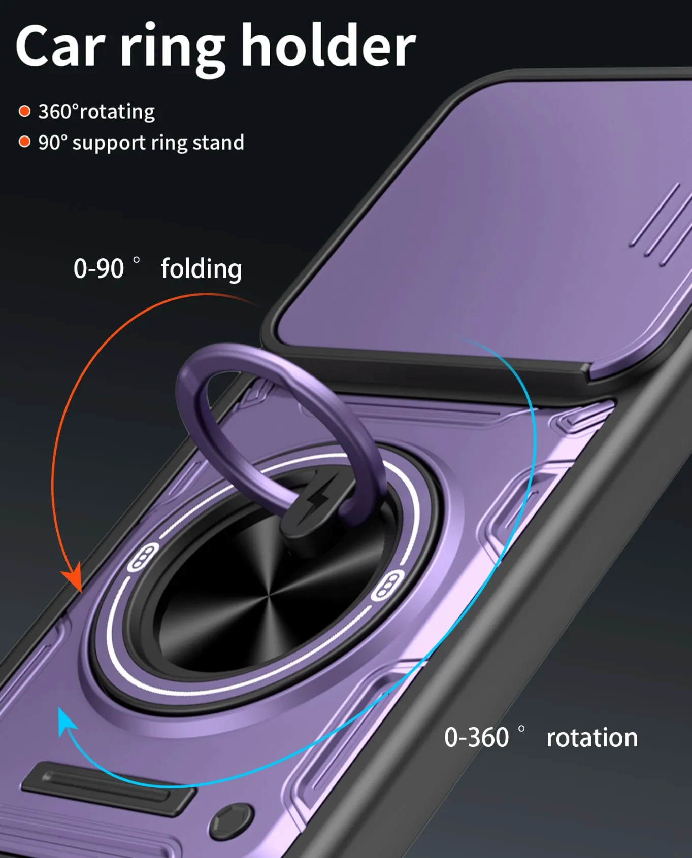Stoßfeste Panzerhülle mit Schiebe-Kameraschutz und Magnetständer für Samsung Galaxy A07 A17 A26 A36 A56 A37 A57 S26 Plus Ultra – Detail 10