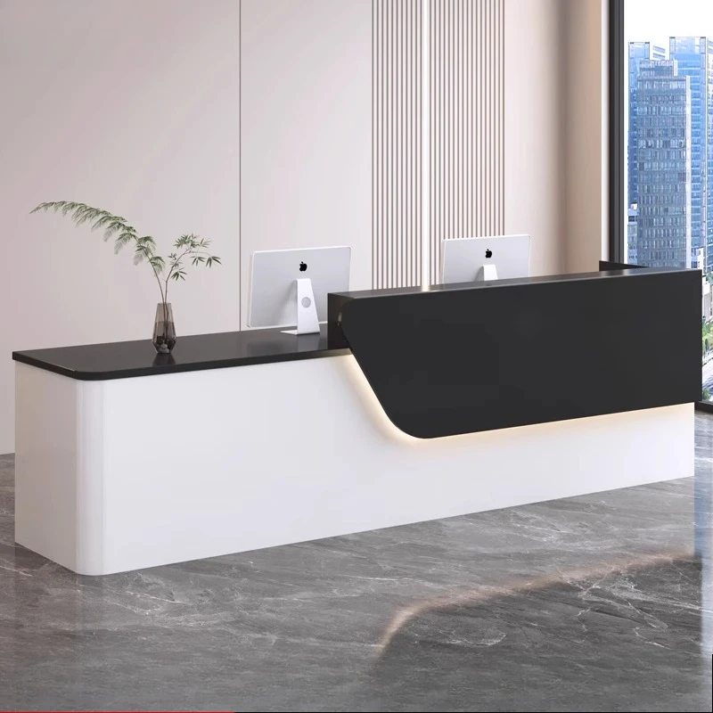 مكاتب استقبال شركة Design Company، منظمات طويلة تعرض مكاتب استقبال المطاعم التنفيذية، أثاث تجاري لمكتب الفندق #4