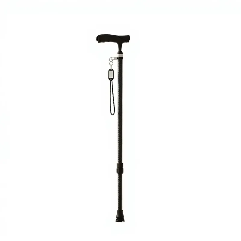for 3k Carbon Fiber Material Adjustable Crutches Light Stable Indoor Outdoor Walkers Four Corner Single Leg Crutches for