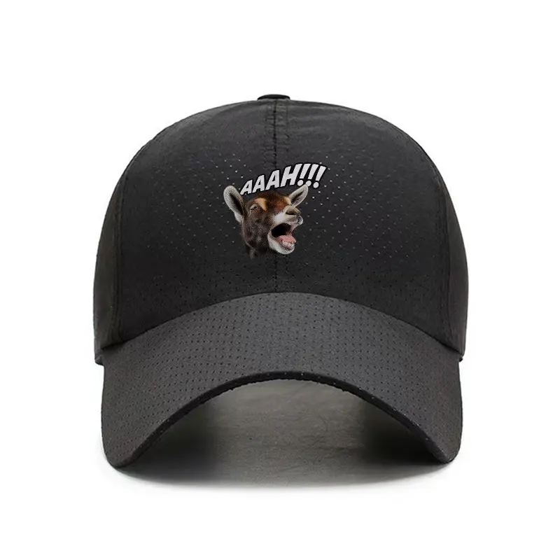 Screaming Goat Quick Dry Baseball Cap Unisex Adjustable Sports Sun Hat