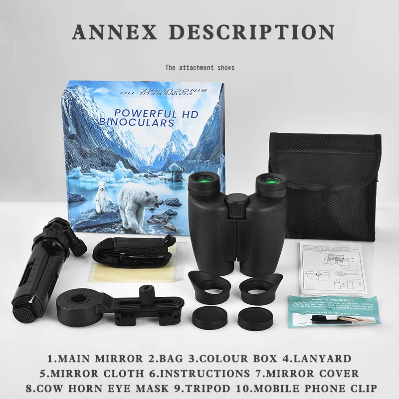 Imagem -06 - Binóculos hd de Alta Potência para Adultos Binóculos 25x30 Ocular Grande Profissional Telescópio à Prova Dágua