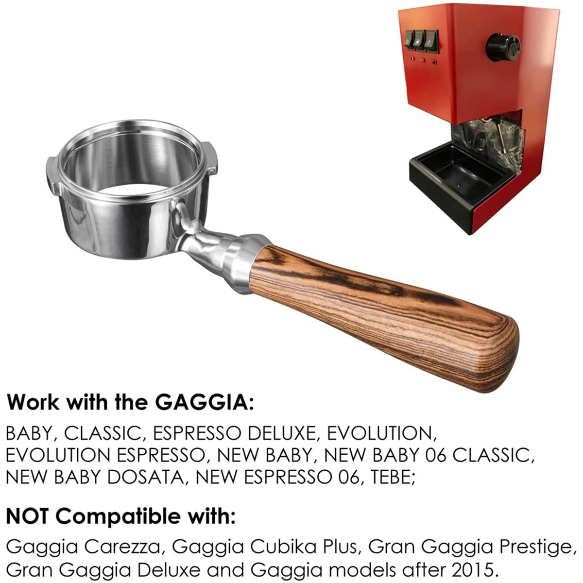 

coffee handle 2X Bottomless Portafilter for 58mm, Bottomless Portafilter with 2 Cup Filter Basket
