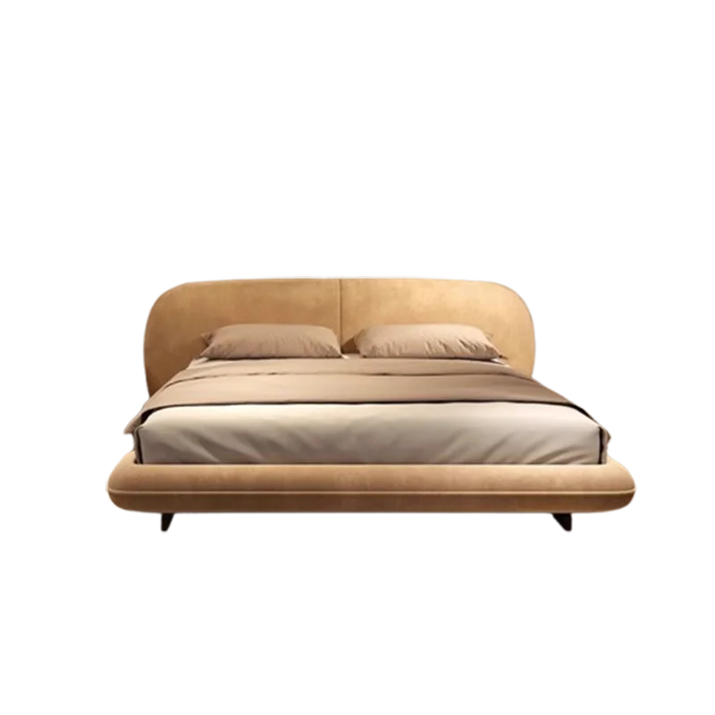 

Simple Wooden Space Saving Modern Double Beds Beige Plush Storage Double Bed Pliable White Camas Matrimoniales Bedroom Stuff